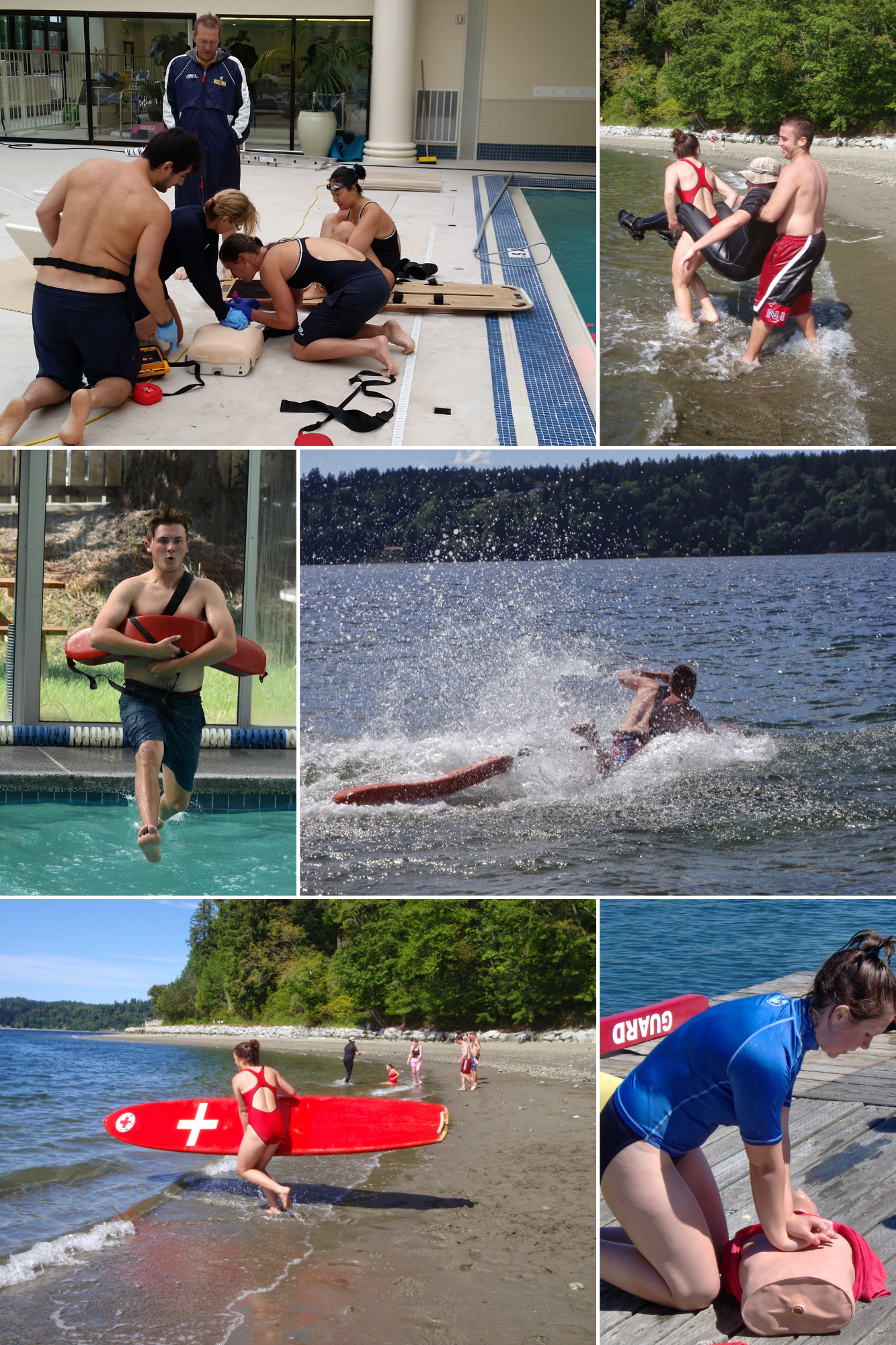 Lifeguard training, water rescue, cpr